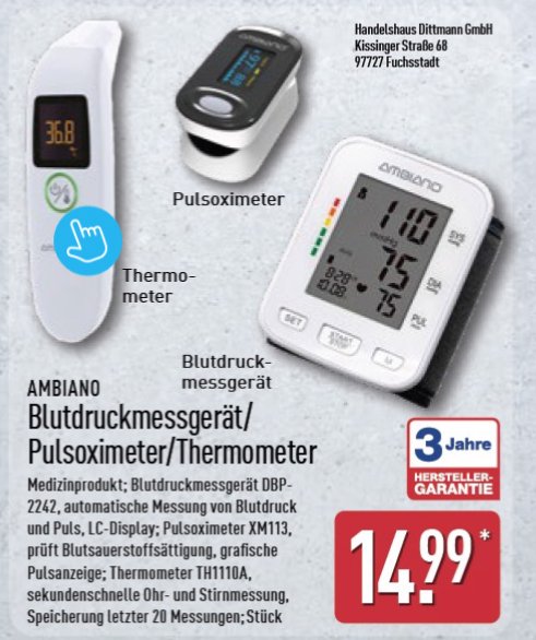 Aldi verkauft bald drei Geräte für 14,99 Euro, die in jede Hausapotheke gehören