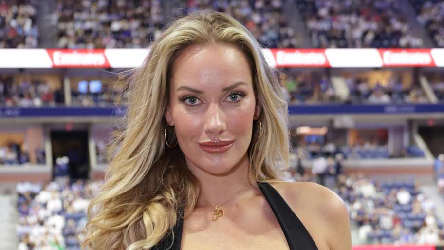 Paige Spiranac's photo with a shocked expression