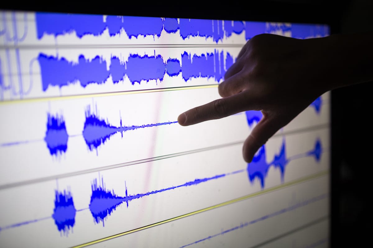 Sound engineers analyzing sound sequences on computer (Representative Image Source: Getty Images | JXTSY)