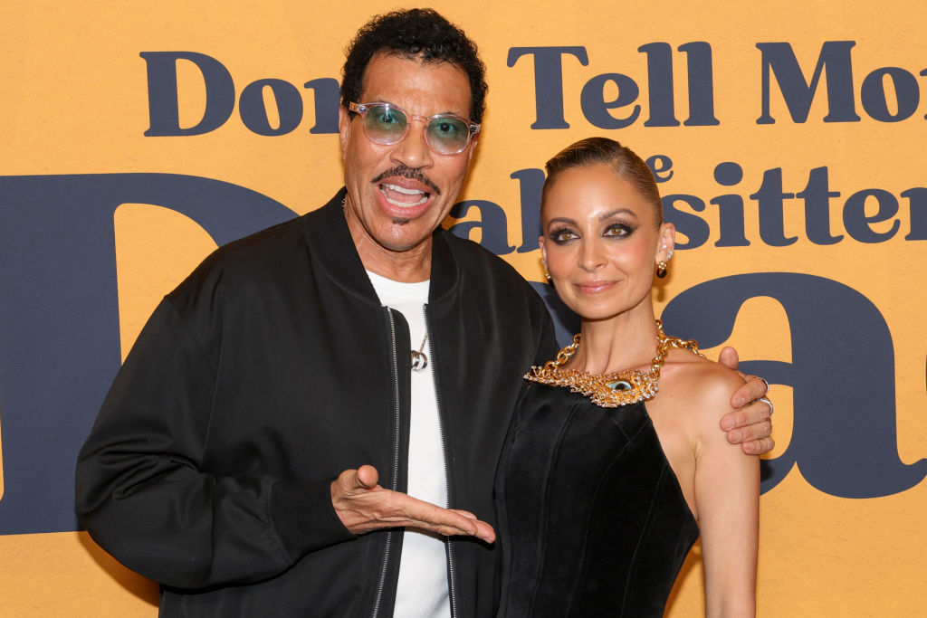 Lionel Richie and Nicole Richie at the premiere of “Don’t Tell Mom the Babysitter’s Dead” held at The Grove on April 2, 2024 in Los Angeles, California. (Photo by River Callaway/Variety via Getty Images)