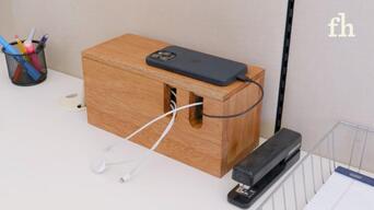 How To Organize Cables and Cords with a DIY Cable Management Box