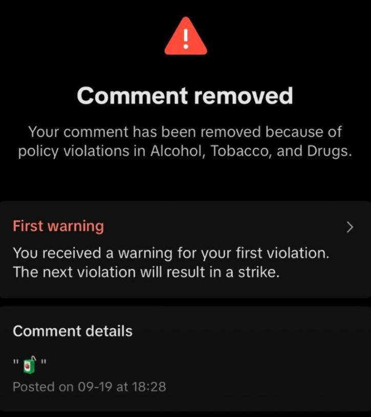 Why is TikTok censoring 'juice emoji'? connects it to recent