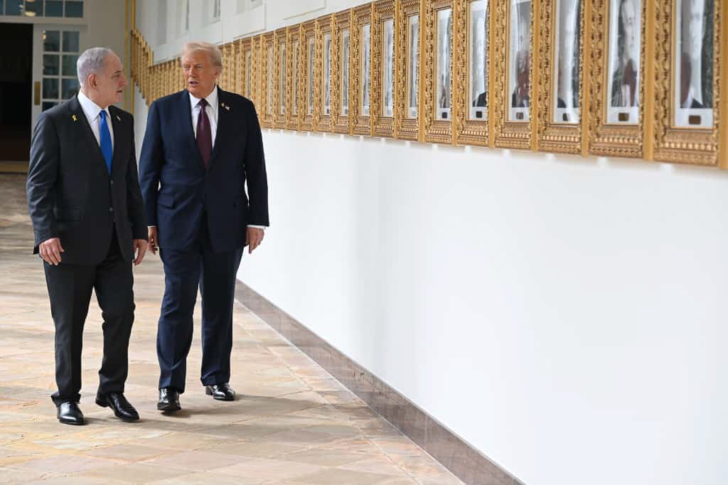 Netanyahu y Trump, el lunes en la Casa Blanca.