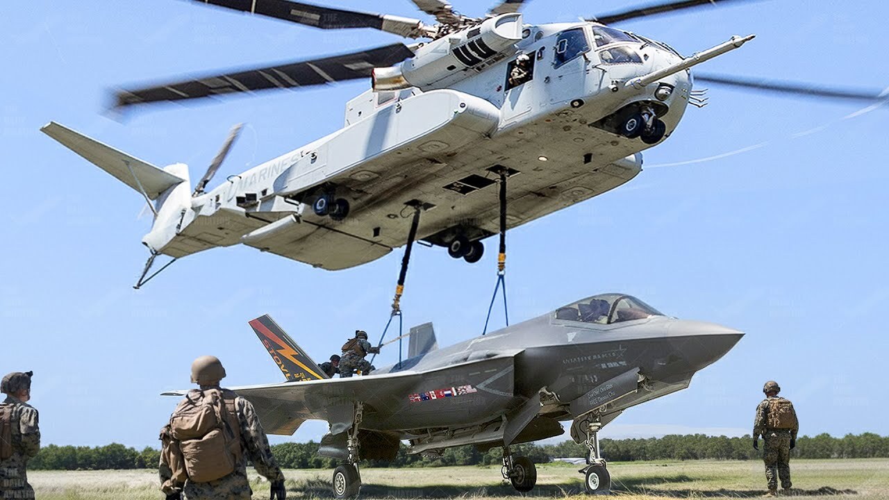US Marines Testing Their Brand New CH-53K Helicopter With Extreme Load Test