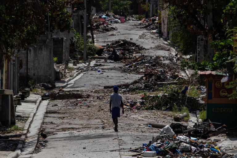 Un barrio de Puerto Príncipe que ha sido devastado por la violencia de pandillas.