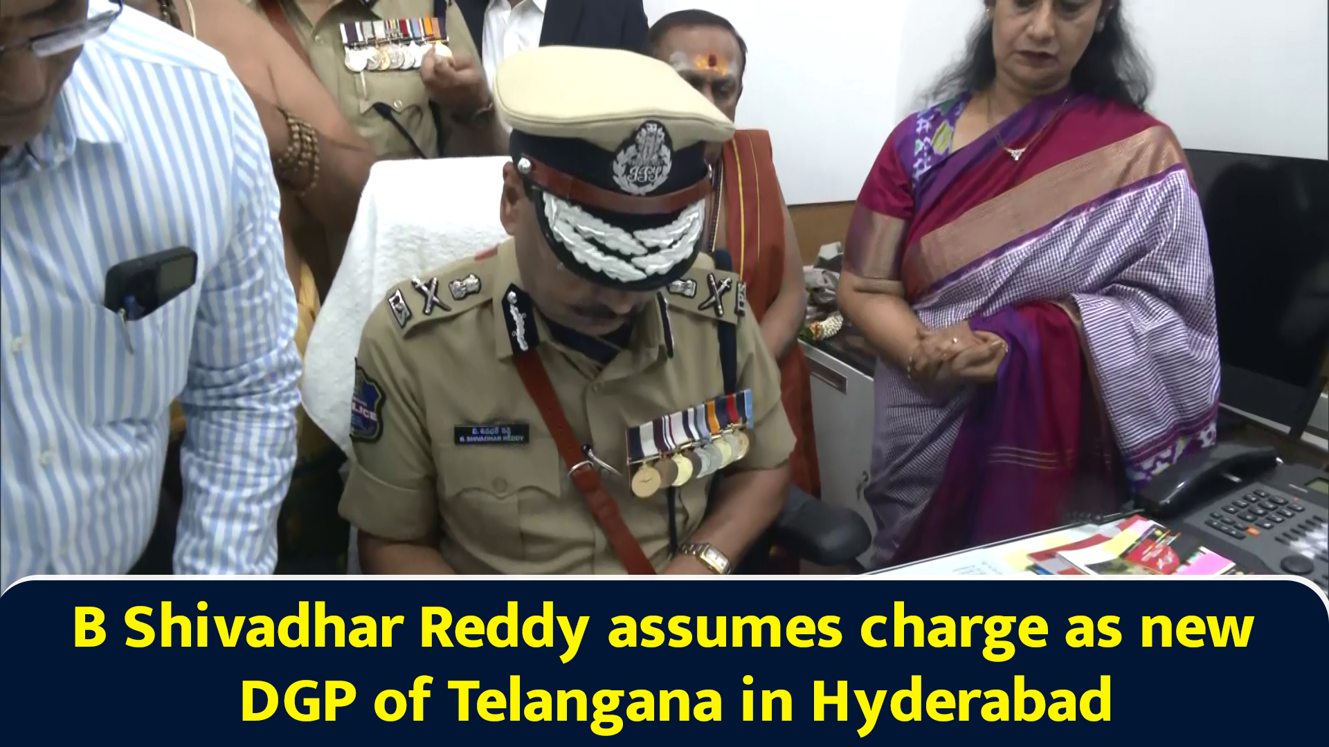 B Shivadhar Reddy assumes charge as new DGP of Telangana in Hyderabad