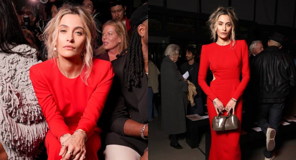 Paris Jackson Fires Up the Stella McCartney Front Row in Red Hot Maxidress  During Paris Fashion