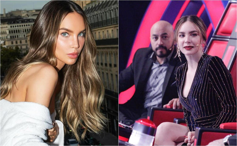 Belinda y Lupillo Rivera trabajaron juntos en "La voz México", en la primera temporada producida por TV Azteca. Fotos: Instagram, vía @belindapop y Especial