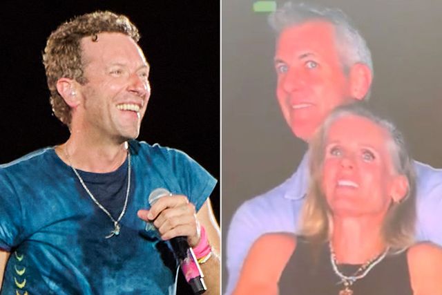 Robert Okine/Getty Coldplay's Chris Martin (left) and Andy Byron and Kristin Cabot