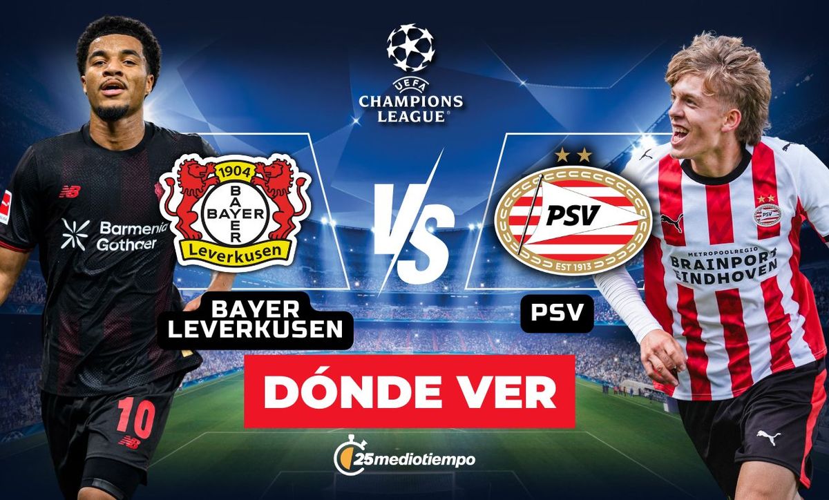 Leverkusen vs. PSV EN VIVO. Partido Champions hoy 2025 ONLINE