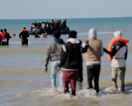 A group of six asylum seekers have said they fear being pursued by smugglers after deportation to France. Photograph: Jean-François Badias/AP