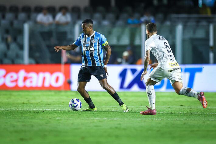 Santos e Grêmio ficam com empate na Vila Belmiro pela 26ª rodada. Foto: Lucas Uebel/Gremio