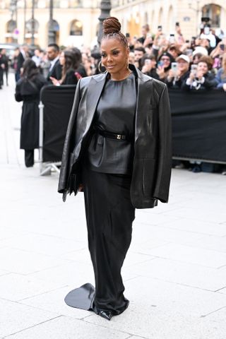 Gilbert Flores/WWD via Getty Janet Jackson at the Tom Ford fashion show as part of Spring/Summer 2026 Paris Fashion Week on October 01, 2025 in Paris, France.