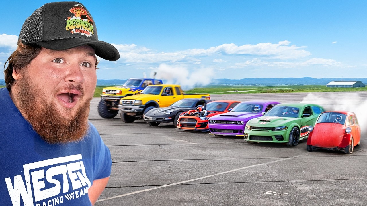 Every car I own in an all-out drag race