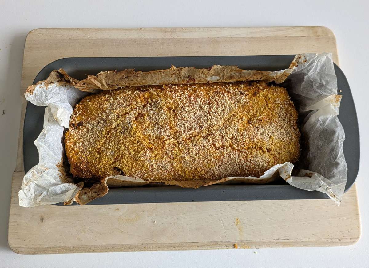 Kürbis-hackbraten mit champignons und scamorza-käse: leckeres und ...