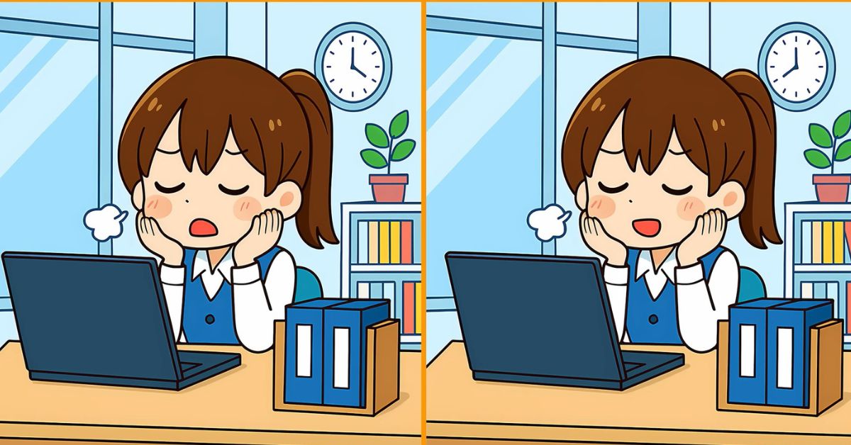 Spot the 3 Differences in Lady Working in Office Beat the 45-Second ...