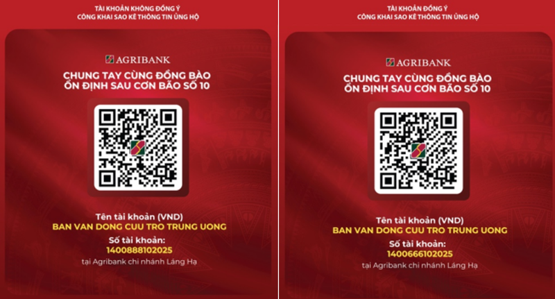 Mặt trận Tổ quốc thông tin số tài khoản tại Agribank tiếp nhận ủng hộ người dân