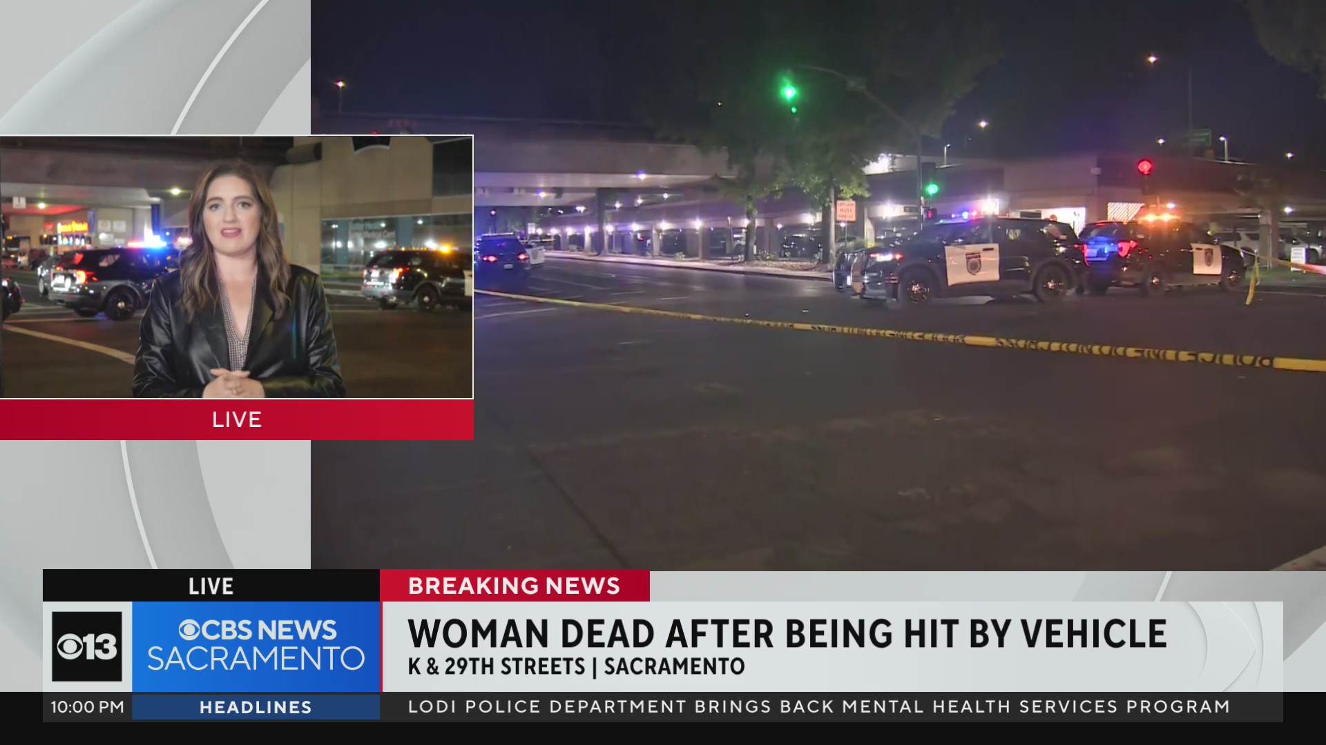 Woman dies in hospital after being hit by vehicle in Sacramento