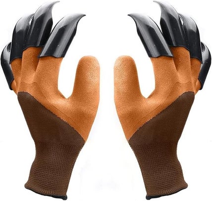 A handy pair of claw gardening gloves