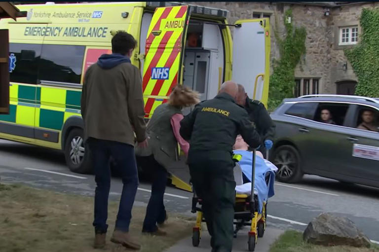 Leo was seen being bundled into an ambulance