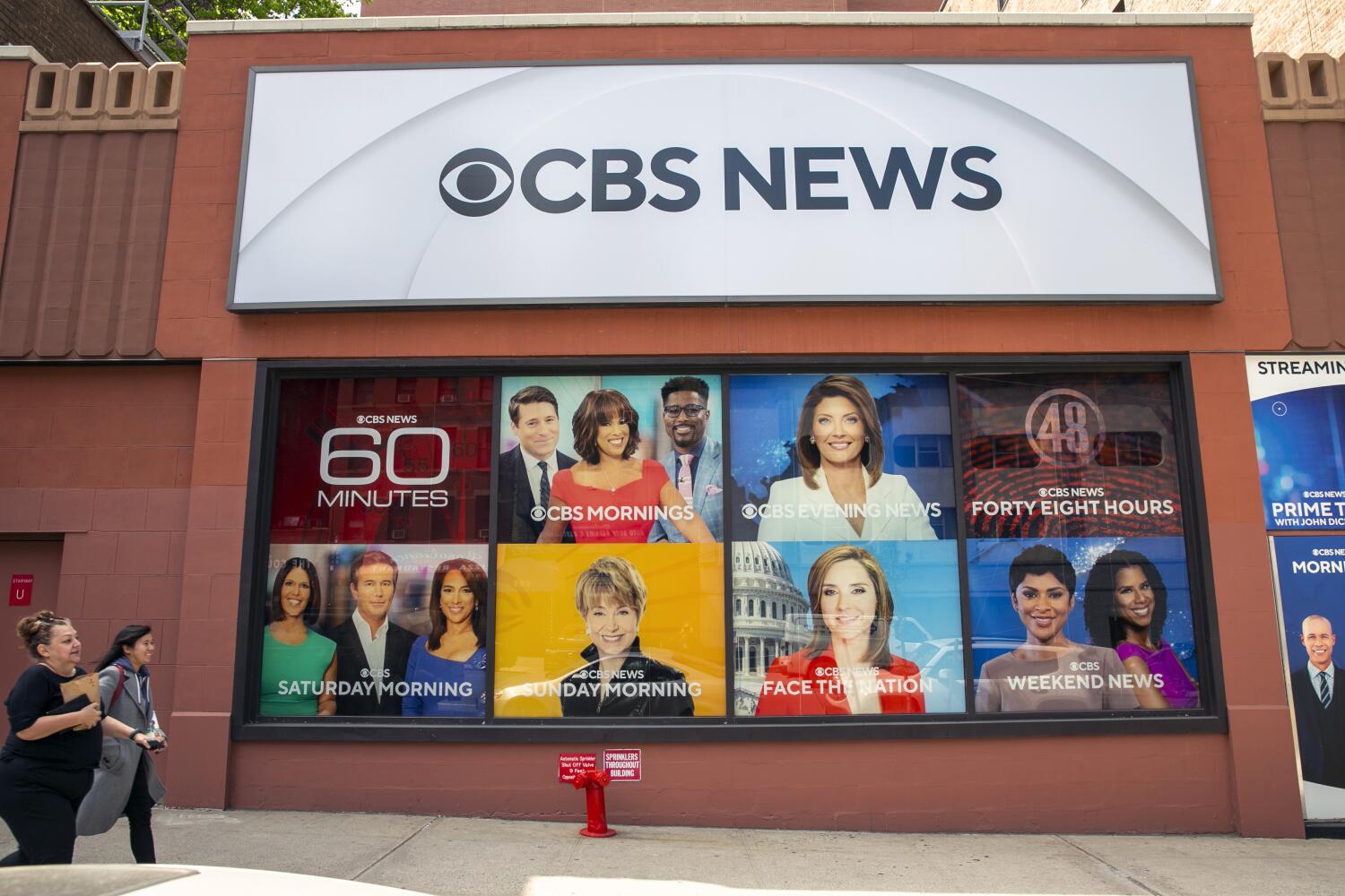 The CBS Broadcast Center in New York City on April 20, 2023. ((Ted Shaffrey / Associated Press))