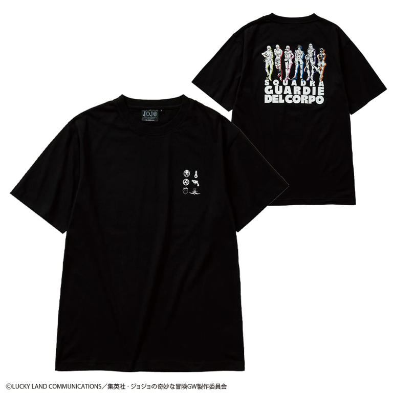 11960 ジョジョの奇妙な冒険 アニメ Tシャツ ブラック L 1枚980円！ワークマンの『ジョジョの奇妙な冒険』コラボ！特別デザイン