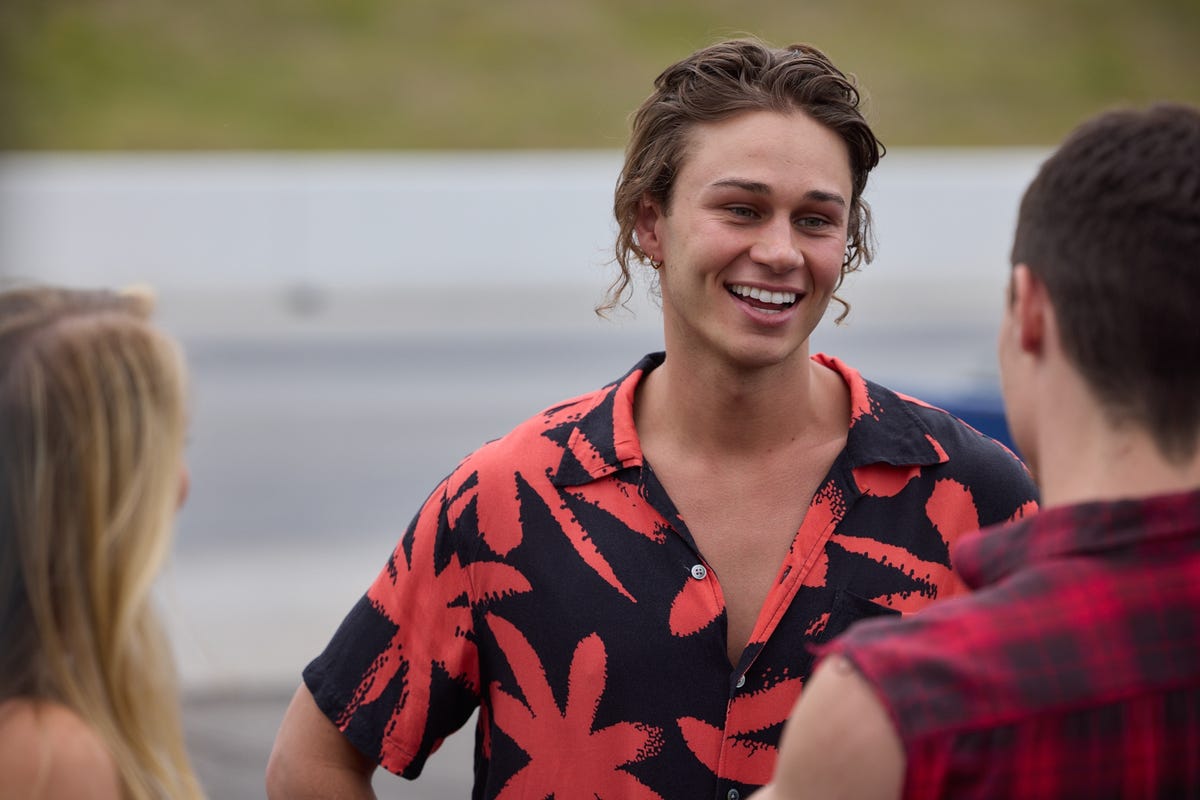 Lacey Miller, Theo Poulos and Gage Reynolds in Home and Away