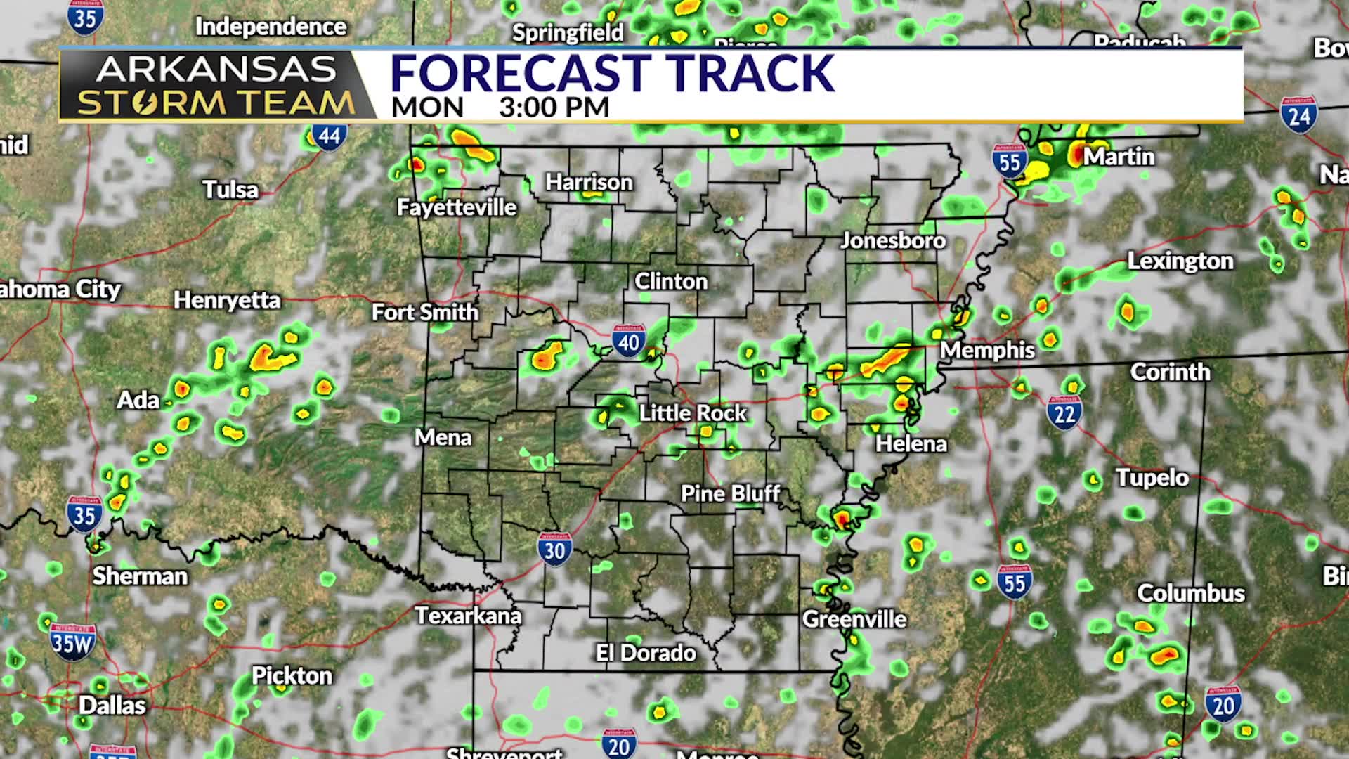 Monday's Rain Chances Increase