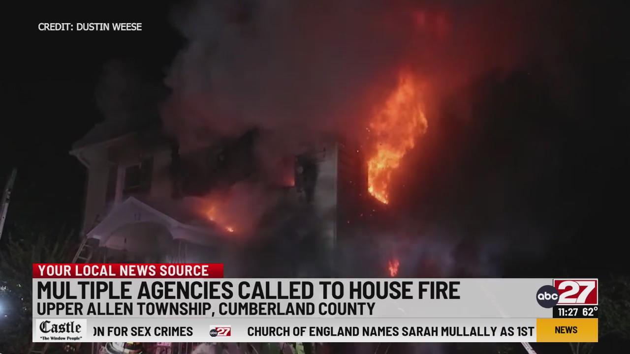 Crews battle 2-alarm house fire in Cumberland County