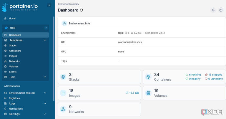 I only installed these two Docker containers, and they completely took ...