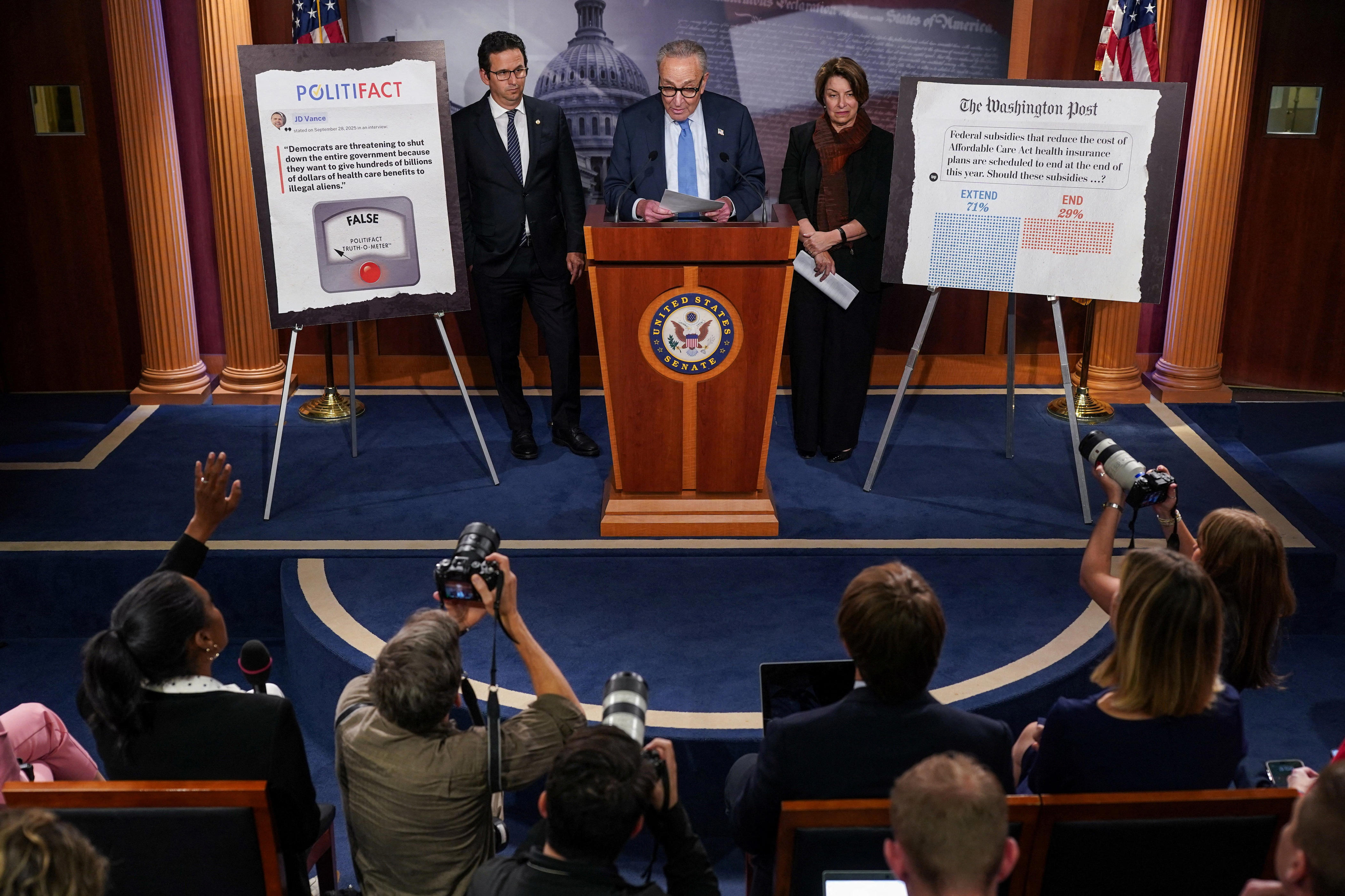 Government shutdown enters new week as Dems dig in on health care demands, live updates