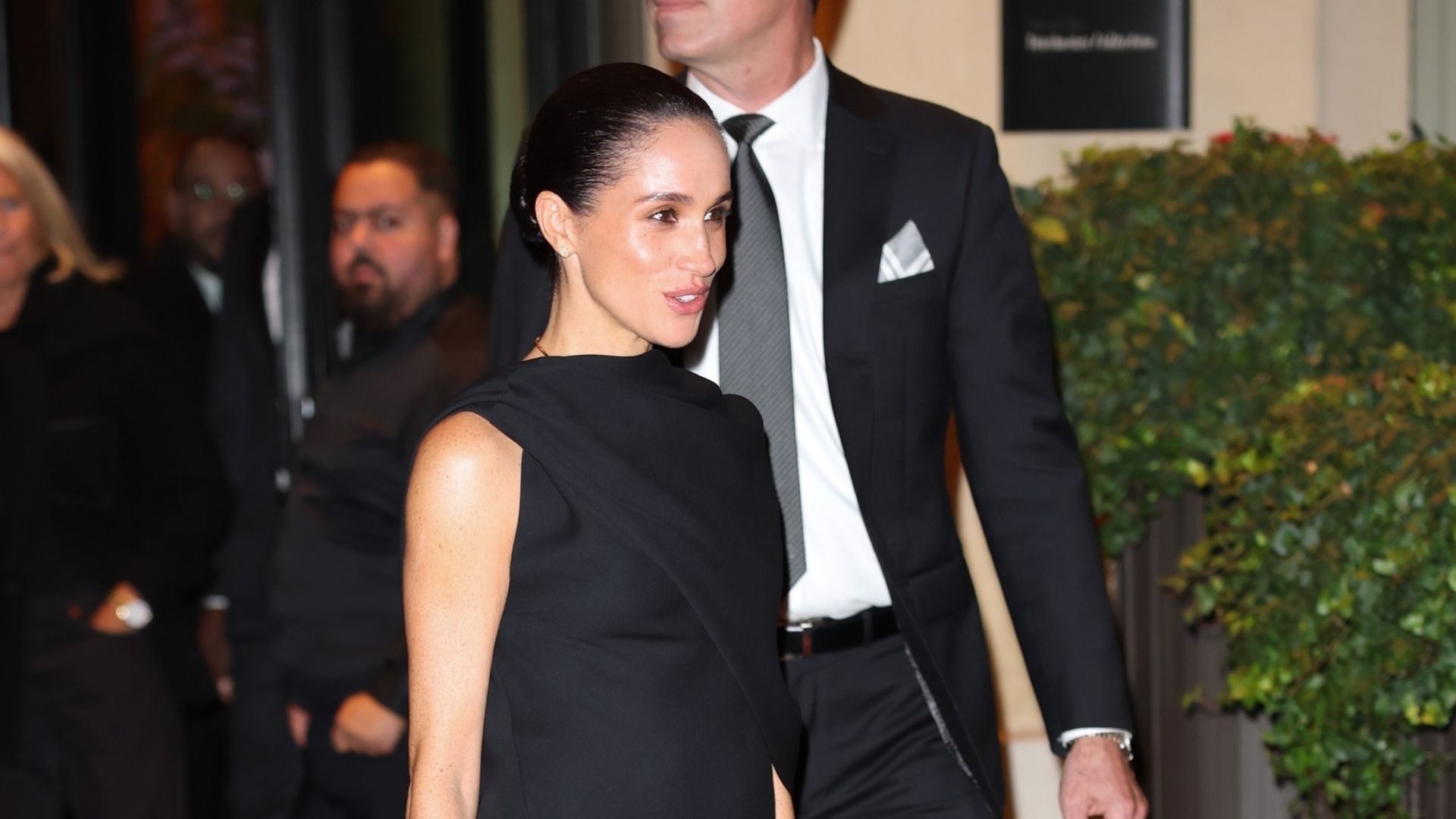 Meghan Markle surprises in slinky backless dress for solo Paris trip