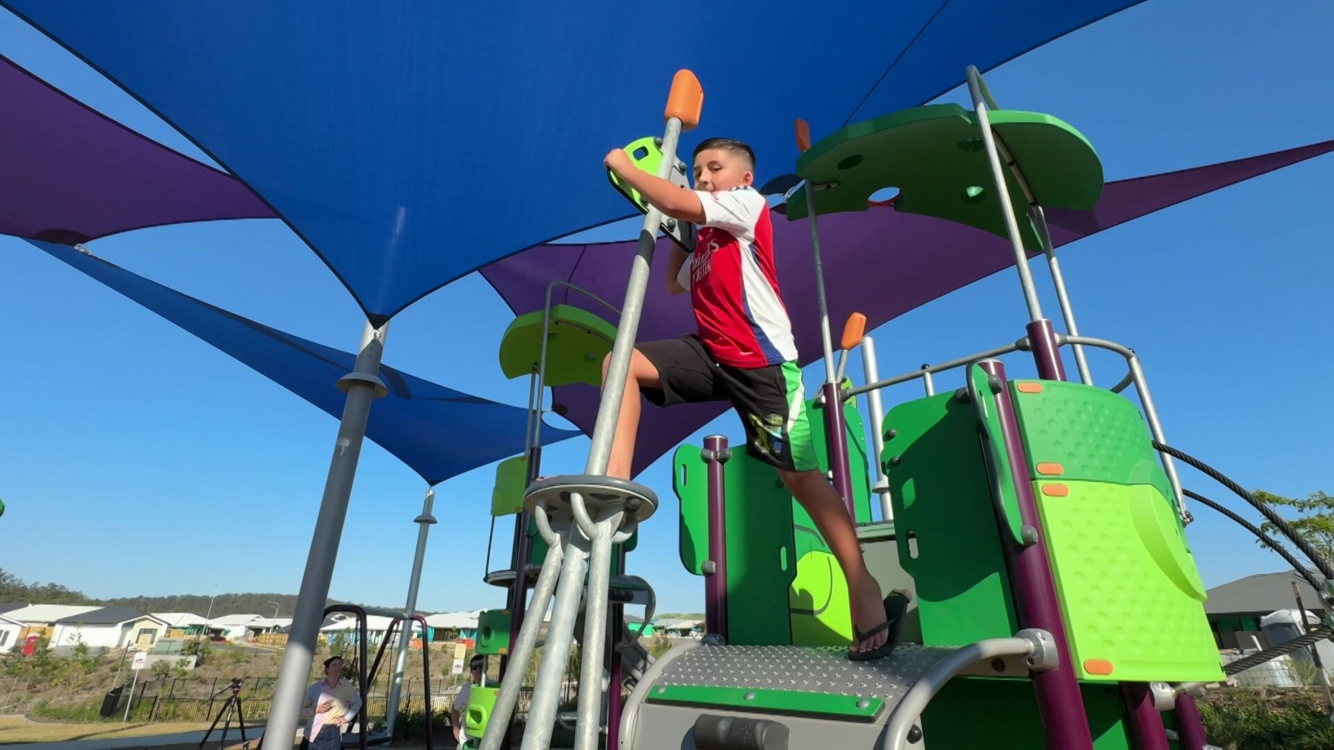New playground equipment encourages children to learn through 'risky play'