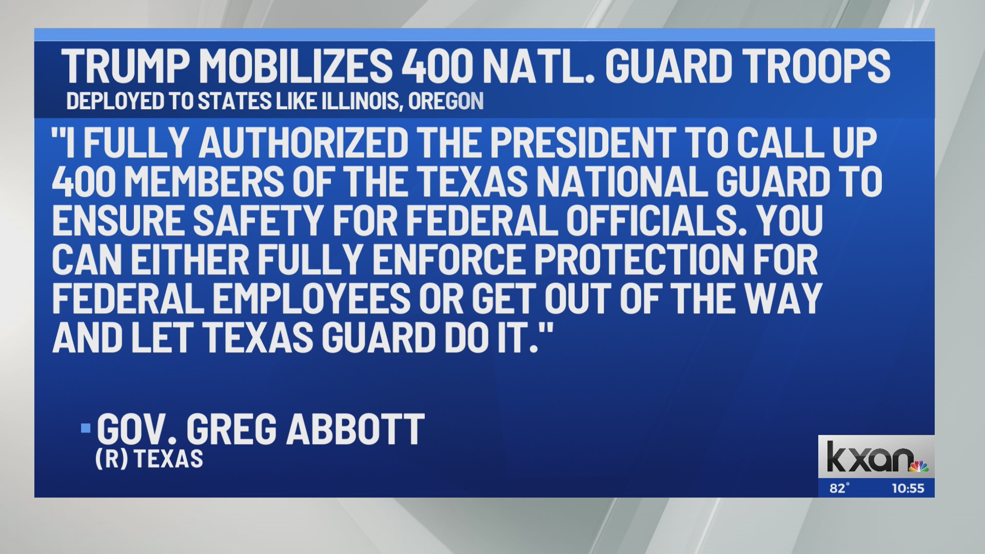 Gov. Abbott rallies behind Trump's decision to deploy Texas National ...