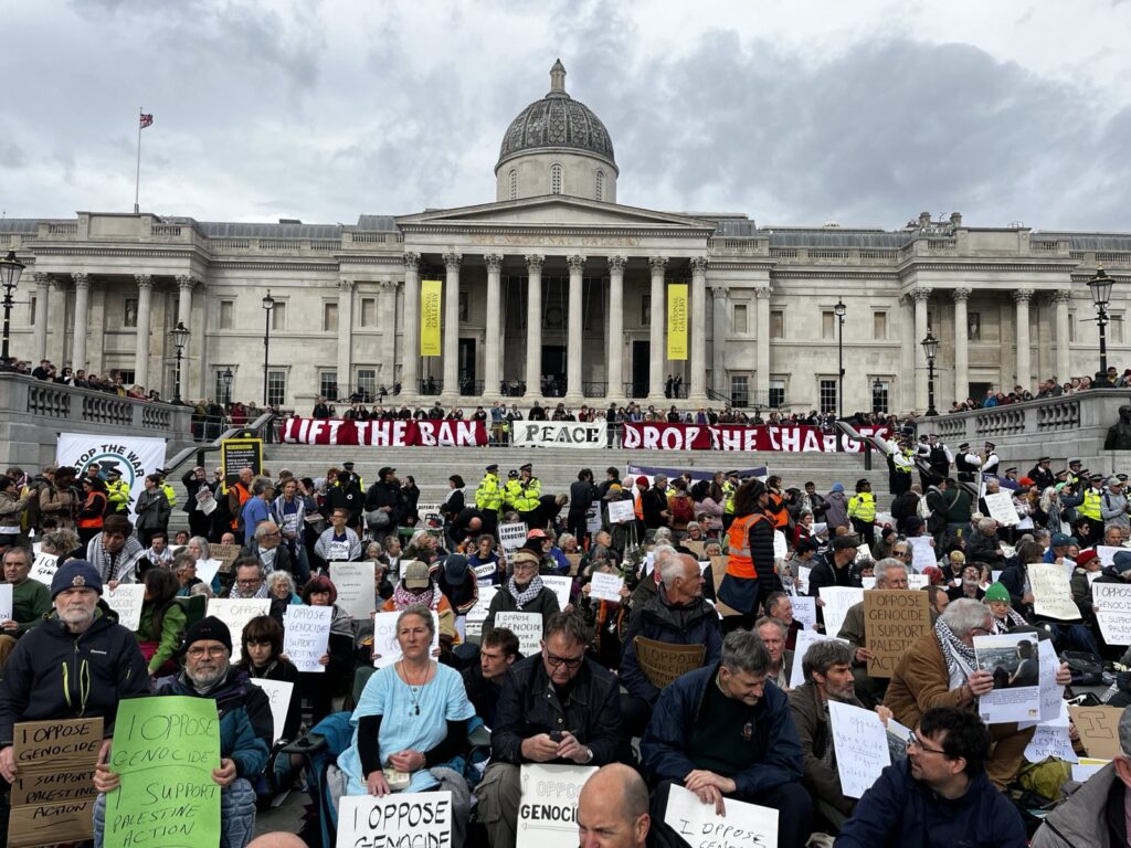 Two blind men among hundreds arrested at Palestine Action protest in London