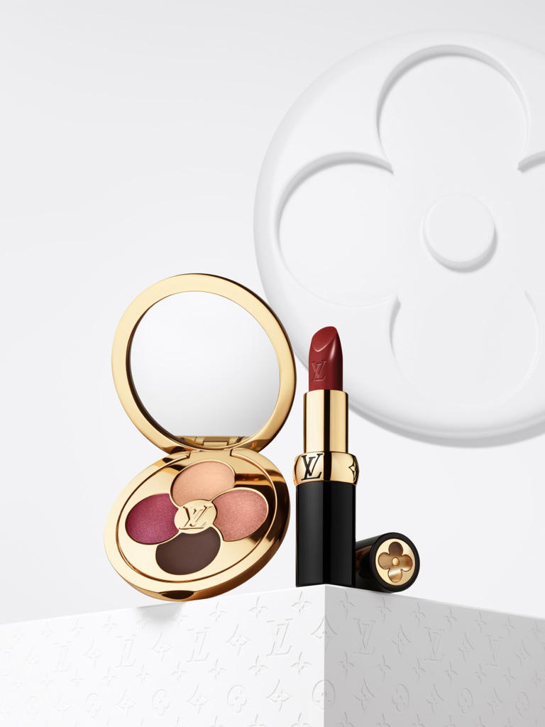 The LV Ombres eyeshadow palettes are priced at $250 while LV Rouge lipsticks go for $160. Both are refillable. Courtesy of Louis Vuitton