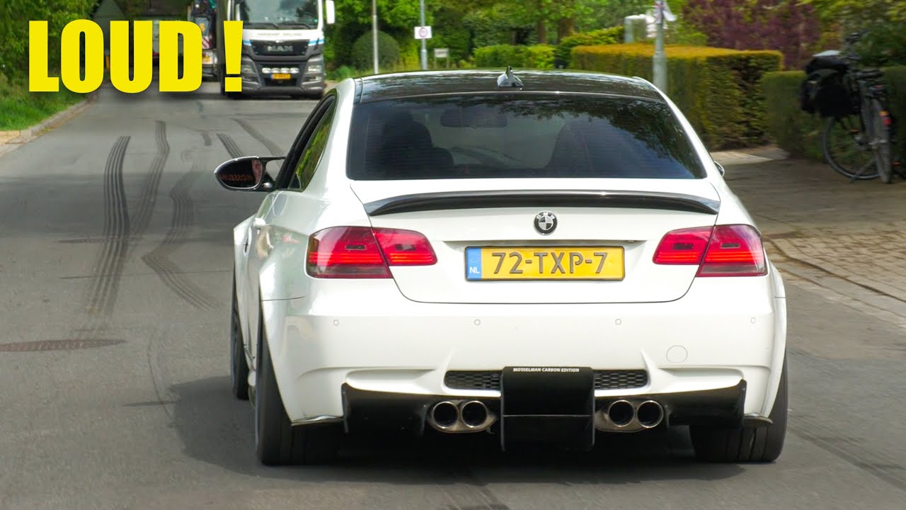 Insane sound! BMW M3 E92 Mosselman straight pipe revs & launches