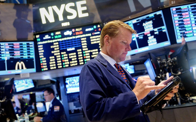 US stocks edge lower from records as precious metals surge