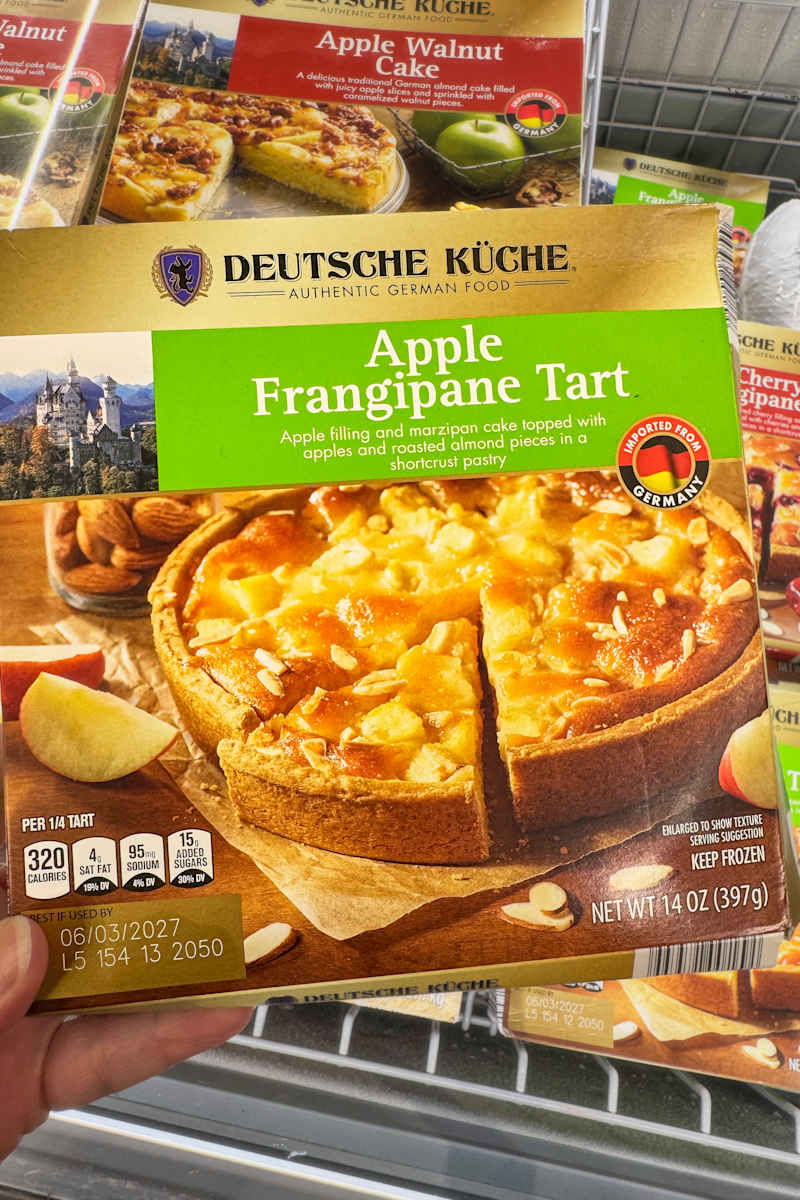 Apple frangipane tart from Aldi's.