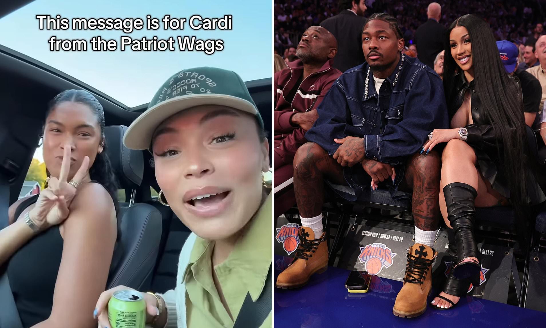 Patriots WAGs invite Cardi B to tailgate after pregnancy reveal with