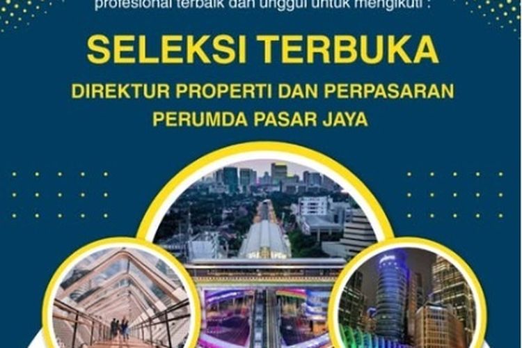 Seleksi Direktur Pasar Jaya Dibuka, Pendaftaran Sampai 30 September 2025