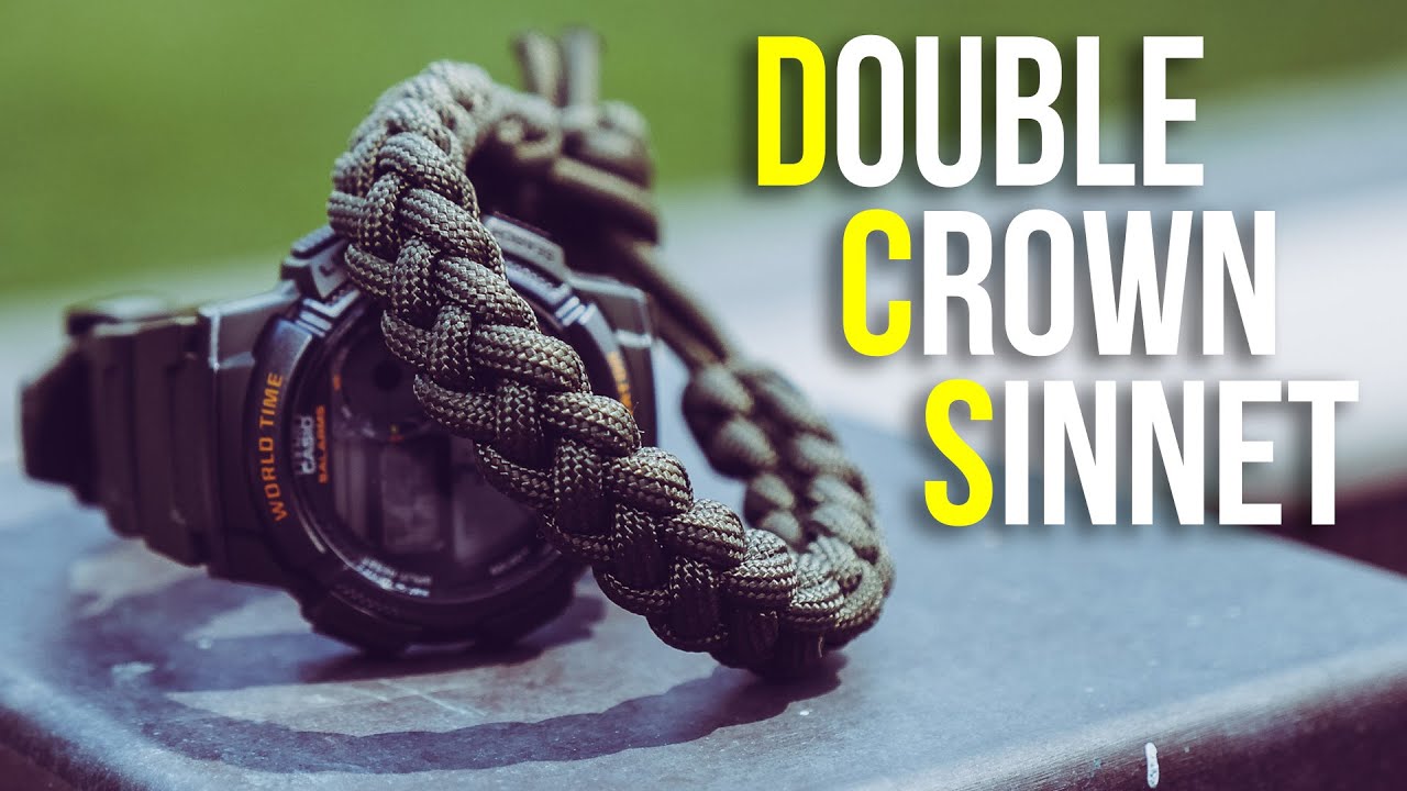 DIY double crown sinnet paracord bracelet: vertical crown knot tutorial
