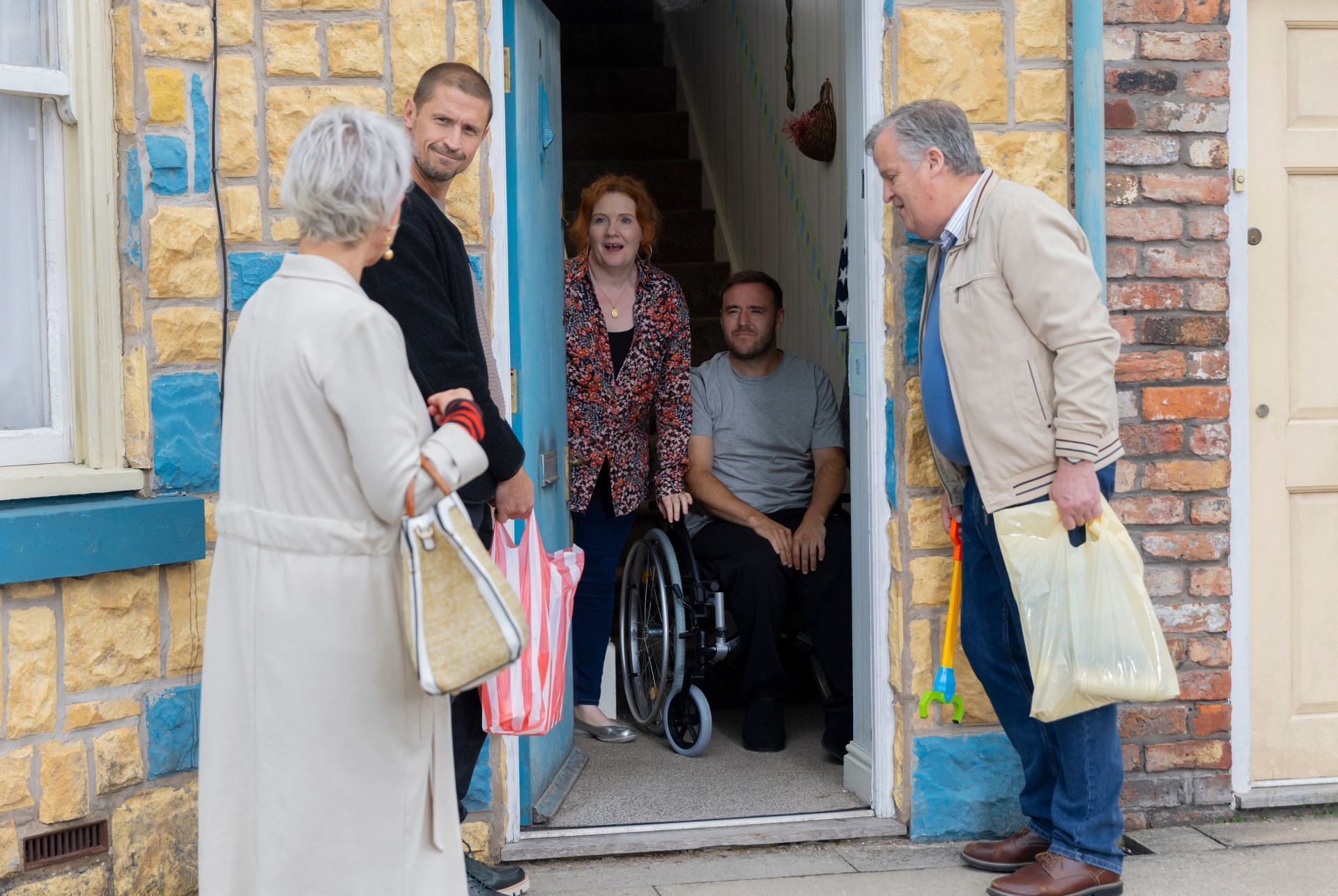 Tyrone returned home in a wheelchair (Picture: Danielle Baguley/ITV)