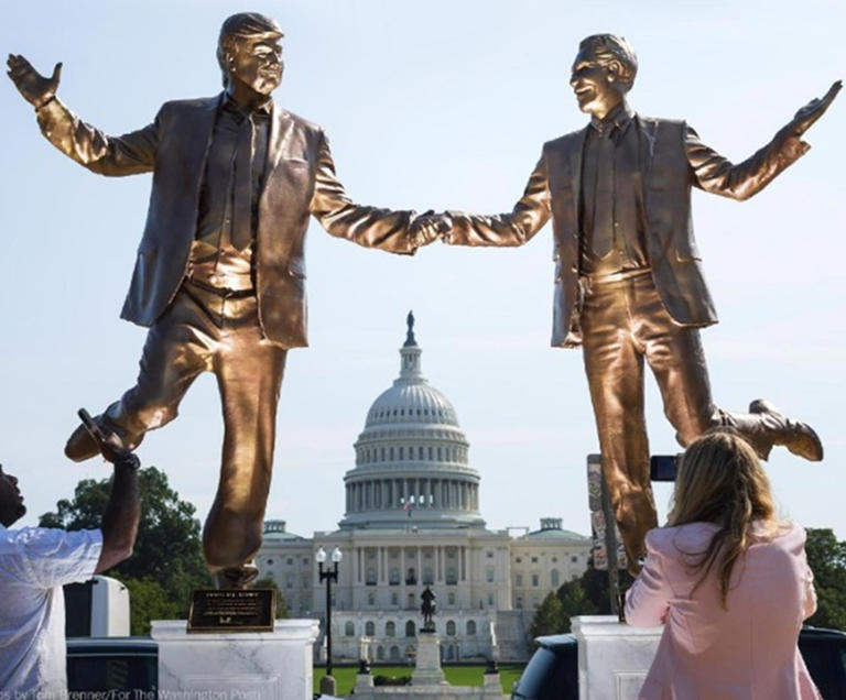 donald trump jeffrey epstein statue washington