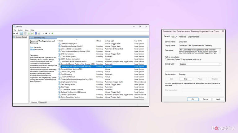 Windows 11 Services screenshots