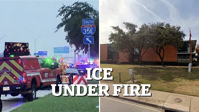 Police outside Texas ICE facility after sniper shoots migrants