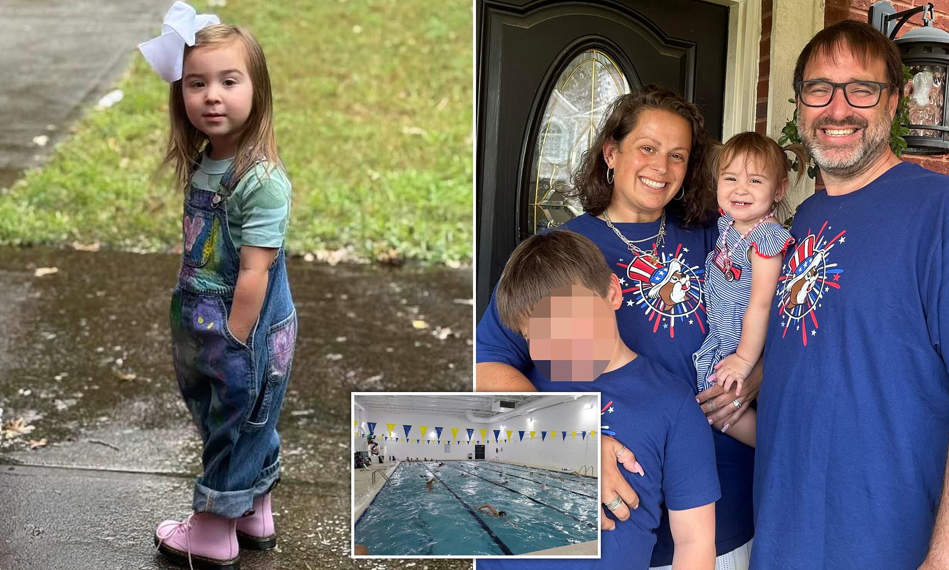 Girl, 2, drowns at older brother's swimming event as family blames