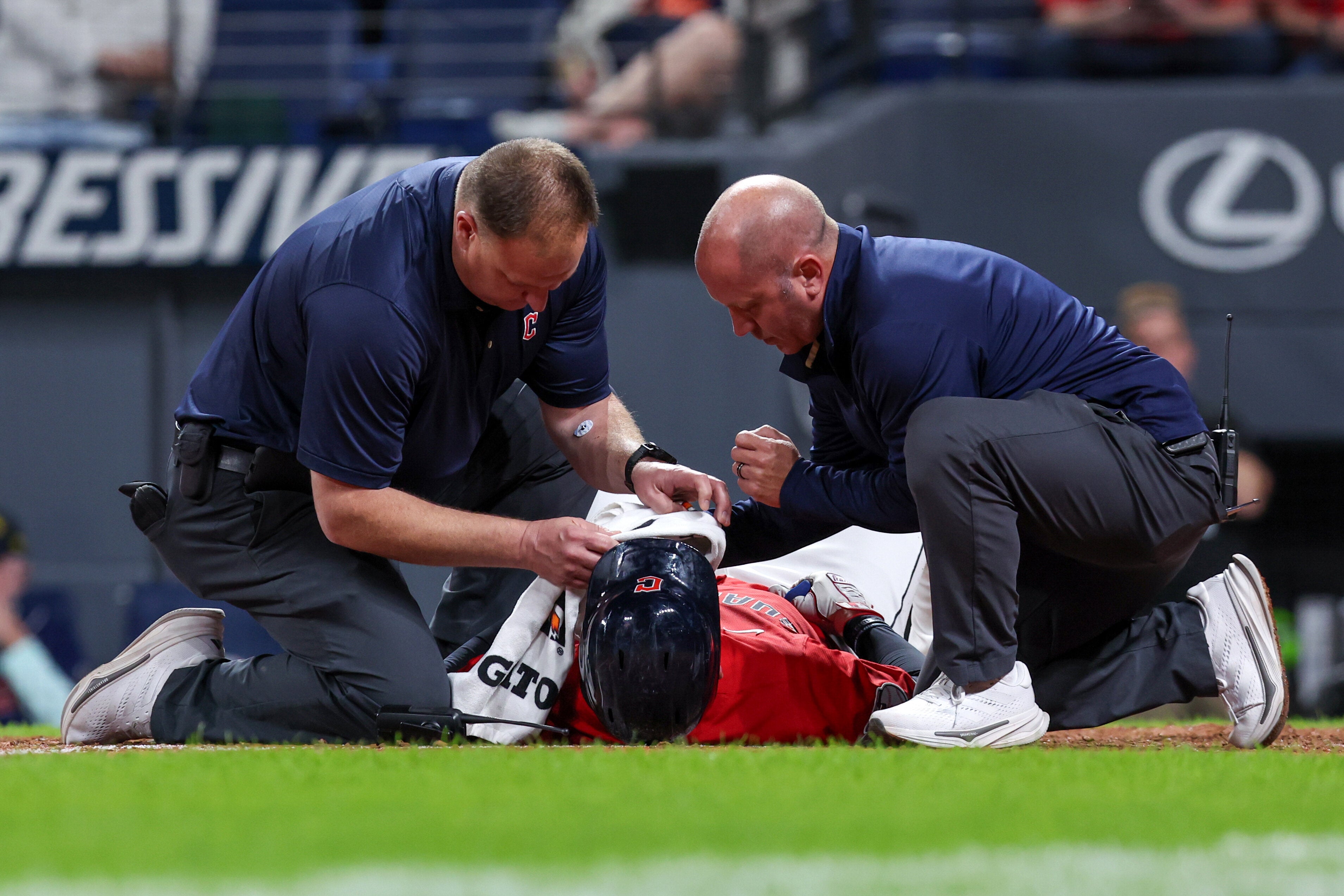 99 MPH Pitch Hits Cleveland's David Fry In The Face In 'Really Scary ...