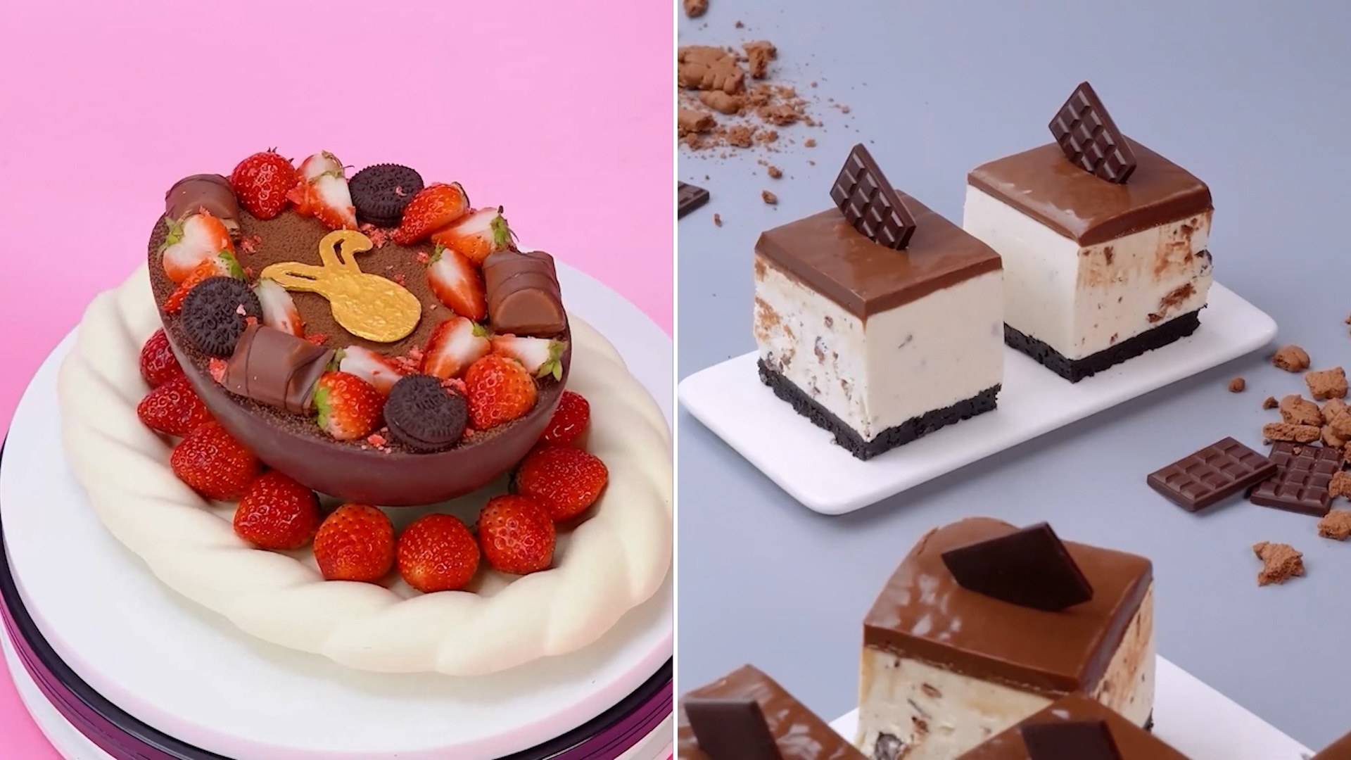 Chocolate Fruit Cake and Creamy Cheesecake