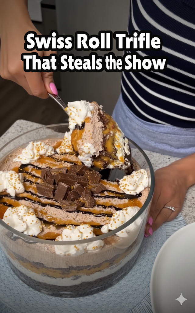 Swiss Roll Trifle That Steals the Show
